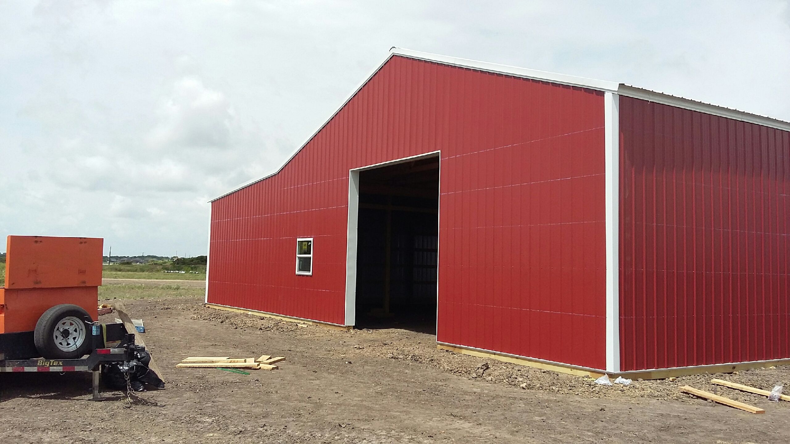 Rhino Pole - Red and White Pole Barn